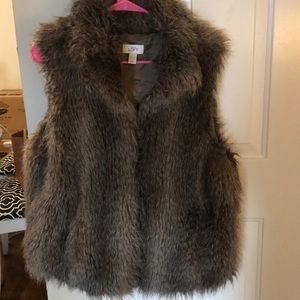 Ann Taylor Loft Faux Fur Vest